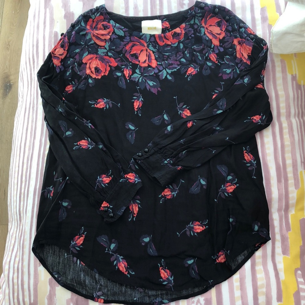 Maeve floral blouse from Anthropologie.